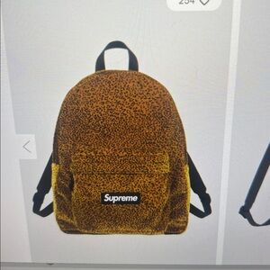 Supreme Cheetah Print Backpack in Brown and Black Velvet - nwot never used
